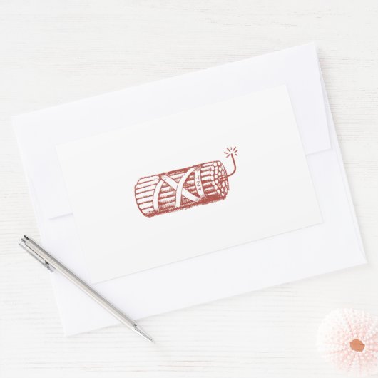 TNT RECHTECKIGER AUFKLEBER (Umschlag)