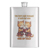 To A Mouse Orange Cats Reciting Burns Flachmann (Vorderseite)