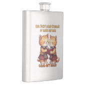 To A Mouse Orange Cats Reciting Burns Flachmann (Rechts)