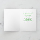 To A Special Cousin, St. Patrick's Day Monkey Karte (Innenseite)