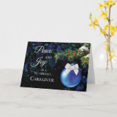 To a Wonderful Caregiver Holiday Greetings Karte (Gelbe Blume)