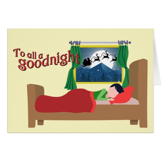 "To all a Goodnight" Guest Card (Vorderseite (Horizontal))