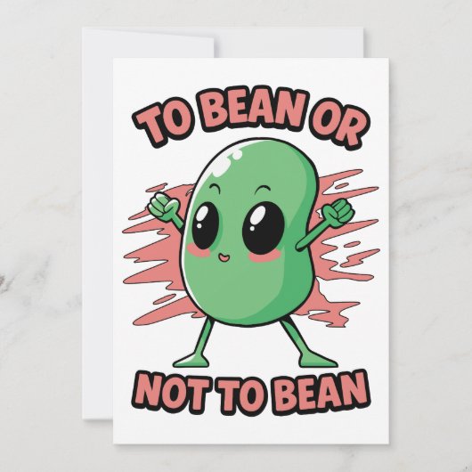 To bean or not to bean einladung (Vorderseite)