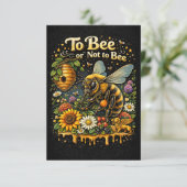 To Bee or Not to Bee Dankeskarte (Stehend Vorderseite)