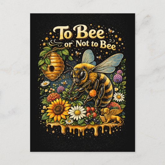 To Bee or Not to Bee Postkarte (Vorderseite)
