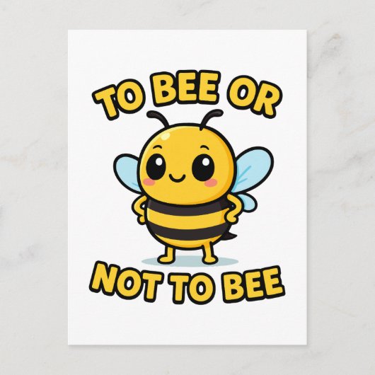 To bee or not to bee postkarte (Vorderseite)