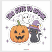 To Cute to Spook Halloween Aufkleber (Blatt)