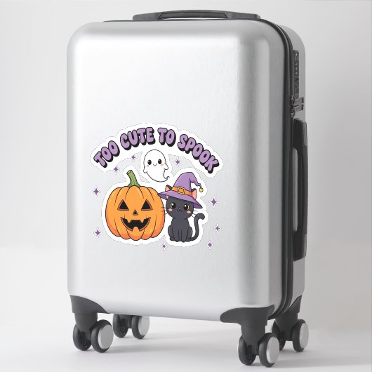 To Cute to Spook Halloween Aufkleber (Koffer)