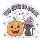 To Cute to Spook Halloween Aufkleber (Vorderseite)