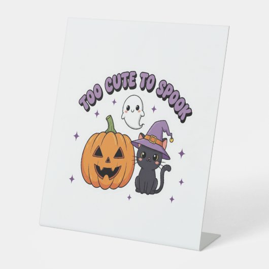 To Cute to Spook Halloween Sockelschild (Vorderseite)