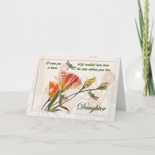 To Daughter (Goodbye From Terminally ill Parent) Karte (Vorderseite)