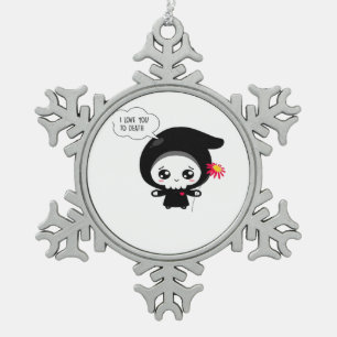 To Death - Funny Valentinstag Classic Schneeflocken Zinn-Ornament