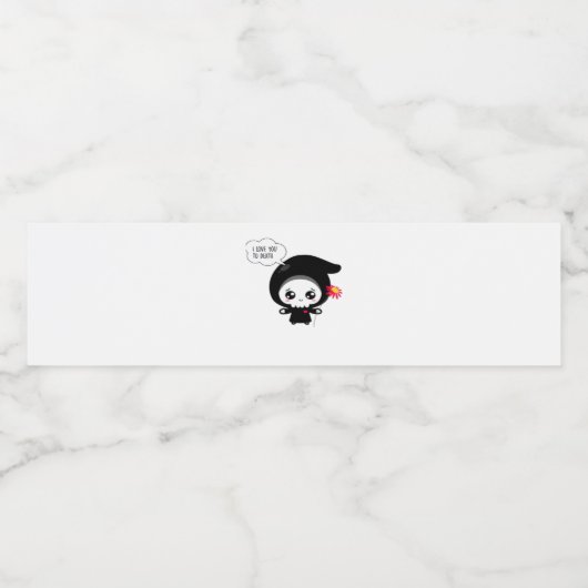 To Death - Funny Valentinstag Classic Wasserflaschenetikett (Einzelnes Label)