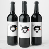 To Death - Funny Valentinstag Classic Weinetikett (Flaschen)