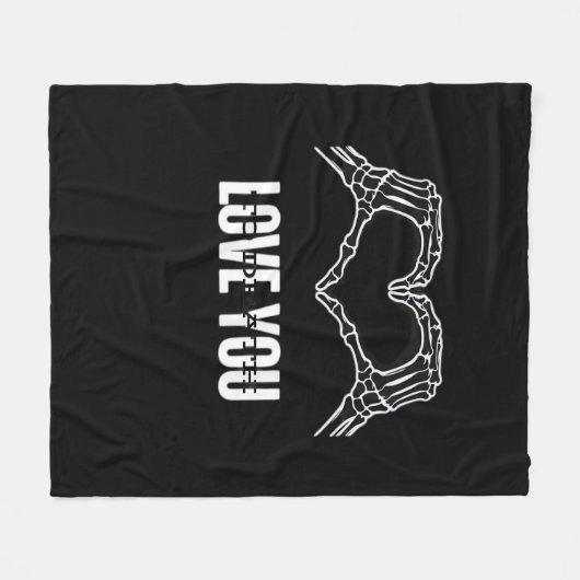 To Death - Skeleton Heart Hands Classic Fleecedecke (Vorderseite (Horizontal))