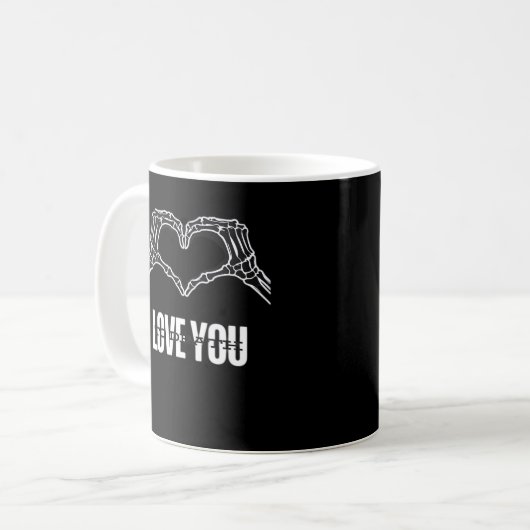 To Death - Skeleton Heart Hands Classic Kaffeetasse (Vorderseite Links)