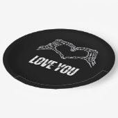 To Death - Skeleton Heart Hands Classic Pappteller (Schrägansicht)