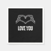 To Death - Skeleton Heart Hands Classic Serviette (Vorderseite)