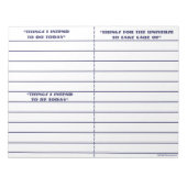 "To do, Be, To Manifest" Notepad (blau) Notizblock (Vorderseite)