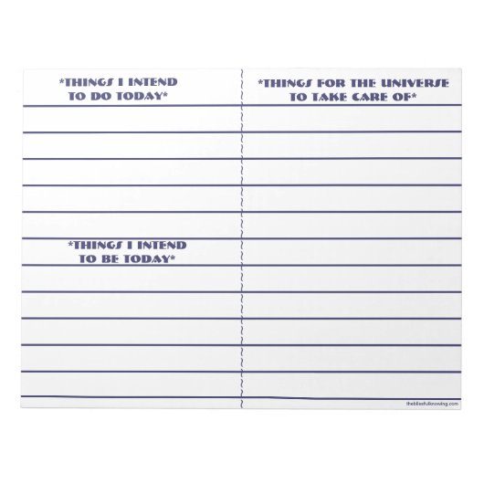 "To do, Be, To Manifest" Notepad (blau) Notizblock (Vorderseite)