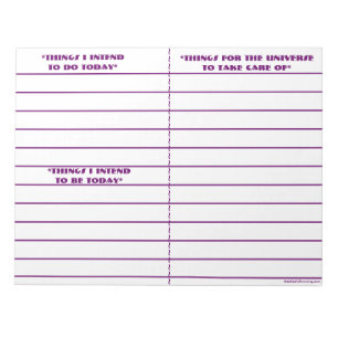 "To do, Be, To Manifest" Notepad (Lila) Notizblock