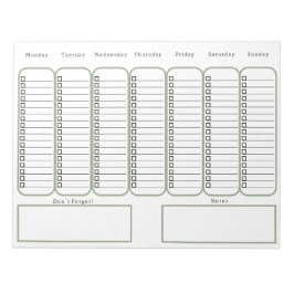 To Do Checklist And Planner For Organising Notes Notizblock