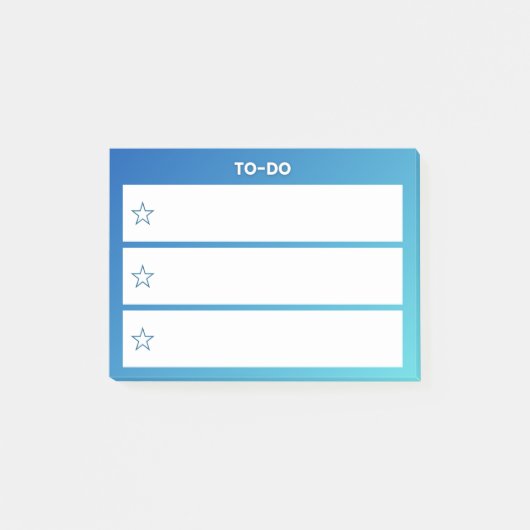 TO-DO Checklist Sticky Notes – 3 Line Task Pad Post-it Klebezettel (Vorderseite)