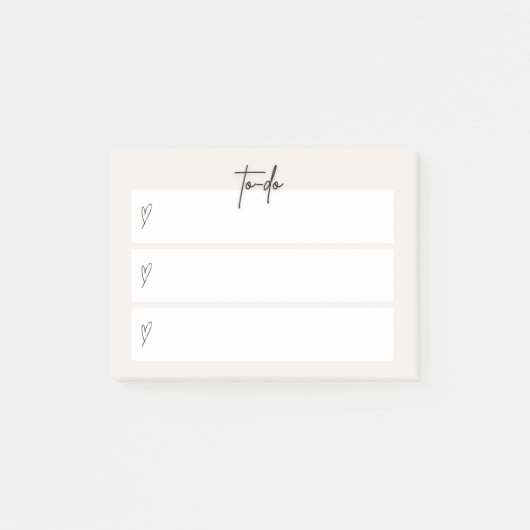 „To-Do“-Klebezettel – Minimales neutrales Design Post-it Klebezettel (Vorderseite)