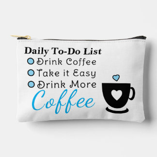 To-do list coffee lovers white blue zubehörtasche
