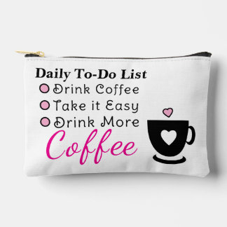 To-do list coffee lovers white pink zubehörtasche