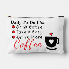 To-do list coffee lovers white red zubehörtasche