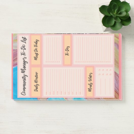To-Do-List des Community-Managers Post-it Klebezettel (Büro)