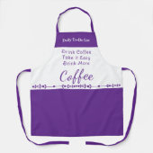 To do list for coffee lovers white purple schürze (Vorderseite)