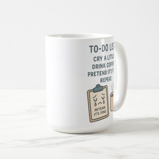 To-Do List Funny Coffee Lover Mug Kaffeetasse (VorderseiteRechts)