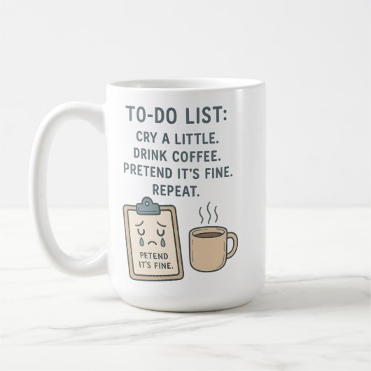 To-Do List Funny Coffee Lover Mug Kaffeetasse (Links)