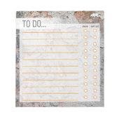 To Do List - Grunge Brown Notizblock (Vorderseite)
