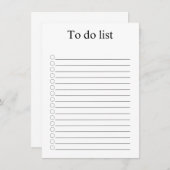 To do list mitteilungskarte (Vorne/Hinten)