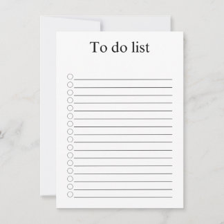 To do list mitteilungskarte