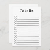 To do list mitteilungskarte (Vorne/Hinten)