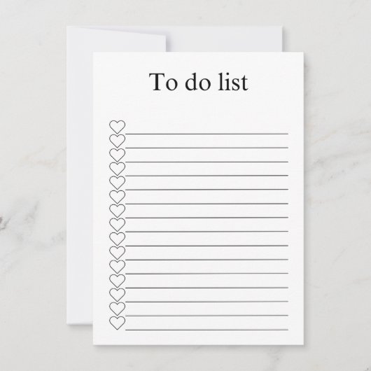 To do list mitteilungskarte (Vorderseite)