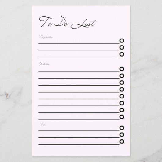 To Do List Planner Flyer (Hinten)
