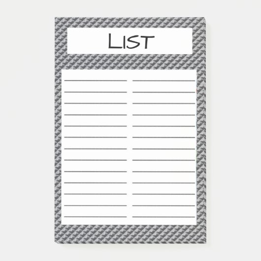 TO DO LIST POST-IT KLEBEZETTEL (Vorderseite)