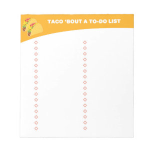 To Do List - Taco Lovers Gift - Taco Notizblock