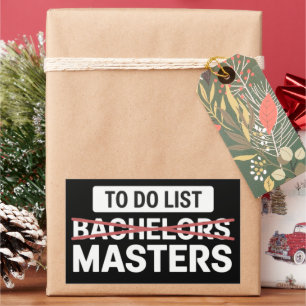 To-Do-Liste Bachelor Master-Abschluss Hochschulnot Rechteckiger Aufkleber