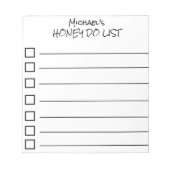 To-Do-Liste für Schatz Notizblock (Vorderseite)