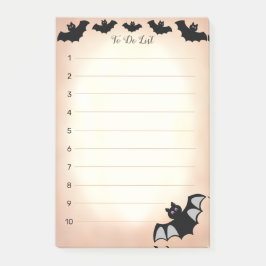 To-Do-Liste Halloween fliegende Fledermäuse beim S Post-it Klebezettel