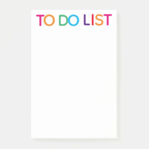 To-Do-Liste Helle Multifarbig 4 x 6 Post-it Klebezettel