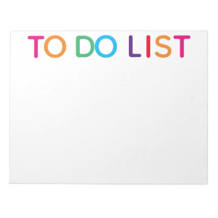 To-Do-Liste Helles Buntes Blockdruck-Notizbuch 28 Notizblock