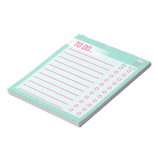 To-Do-Liste Notizblock - Aqua Tree (Rotiert)