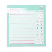 To-Do-Liste Notizblock - Aqua Tree (Vorderseite)